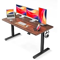 FEZIBO 電動昇降デスク くるみ色 幅152cm